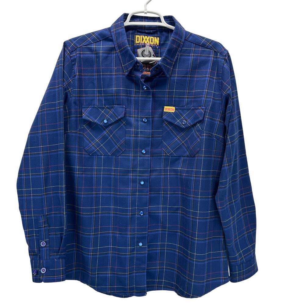 Dixxon Flannel Company Toru Shirt Blue Pearl Snap Large Woman's